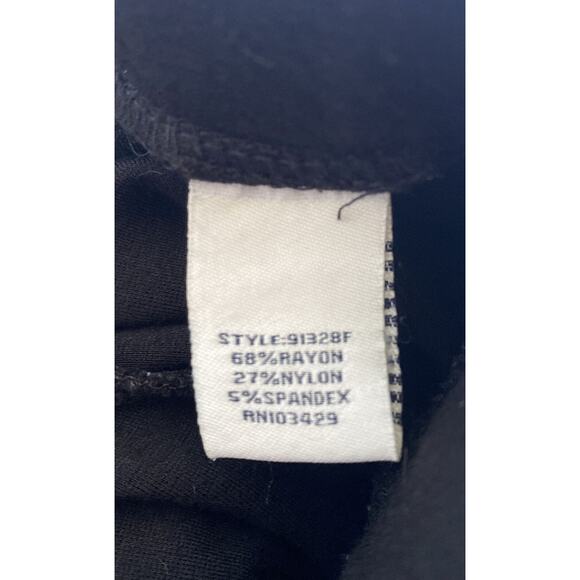 Caffe Marrakesh Black Trousers Pocketed Flat Front Dress Pants Size Large - Picture 4 of 7